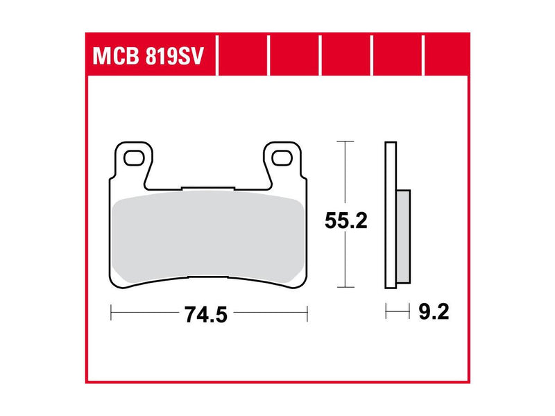 Sinter Street Replacement Front Brake Pads Sinter For 15-22 Softail