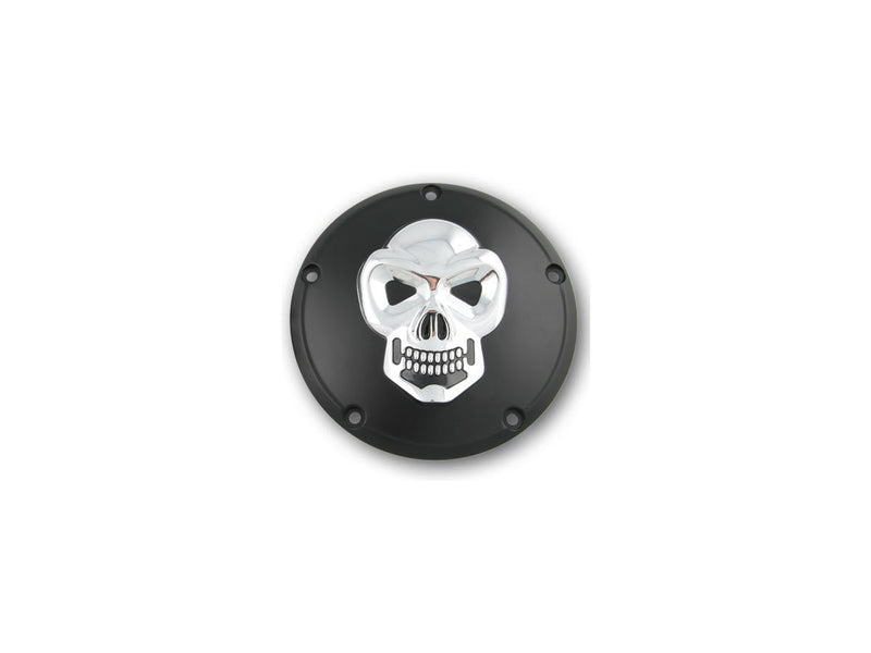 Skull Derby Cover 3-Hole Black / Chrome