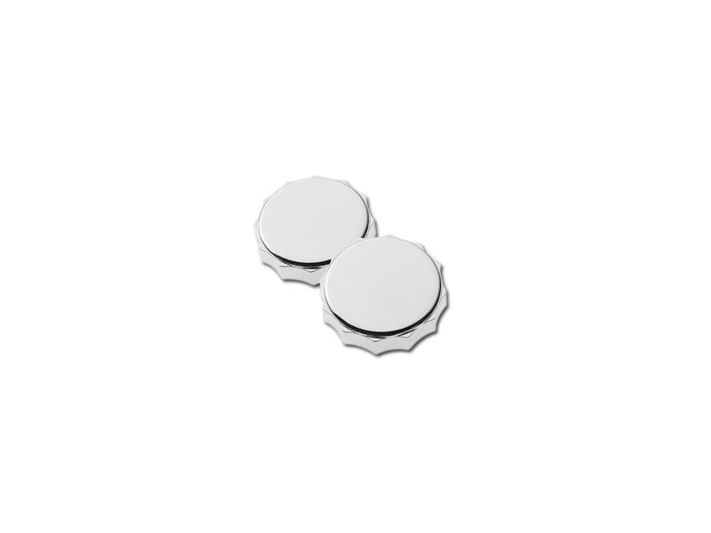 Deluxe Scalloped Gas Cap Left Side Cap Only (Non-Vented) Chrome For 84-95 Softail