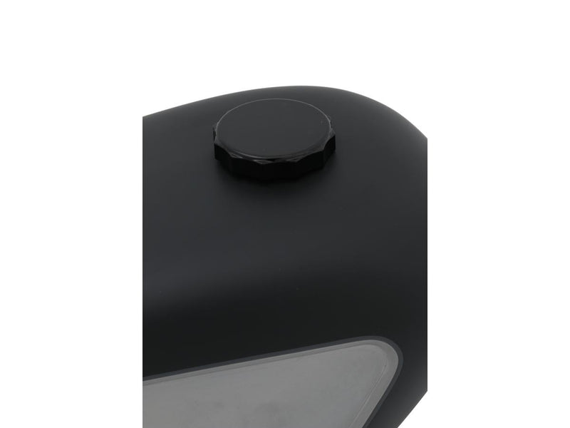 Deluxe Scalloped Gas Cap Left Side Cap Only (Non-Vented) Black For 96-99 Softail