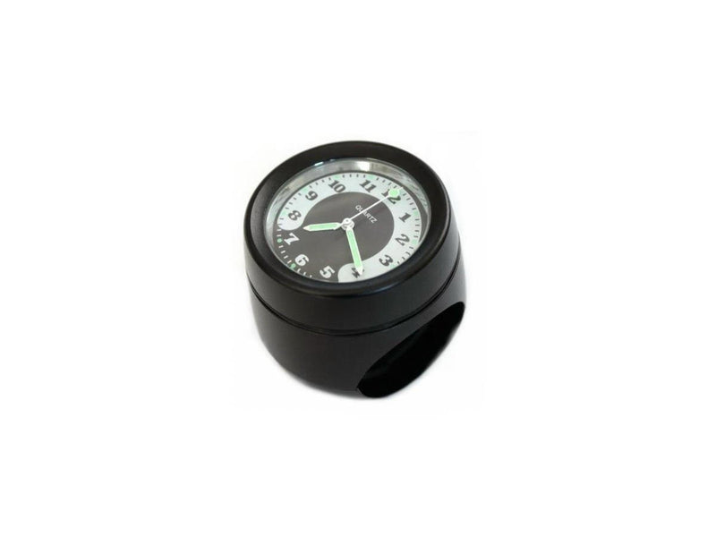 Handlebar Mounted Clock Black - 1 Inch