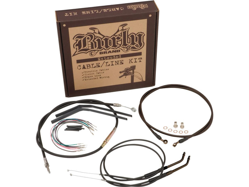 Apehanger Cable Kit Black Vinyl Non-ABS Single Disc 14 Inch For 06 Dyna