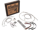 Gorilla Bar Cable Kit Stainless Steel Clear Coated Non-ABS 18 Inch For 00-03 FLSTC, 00, 03-06 FLSTF, 01-06 FLSTCI