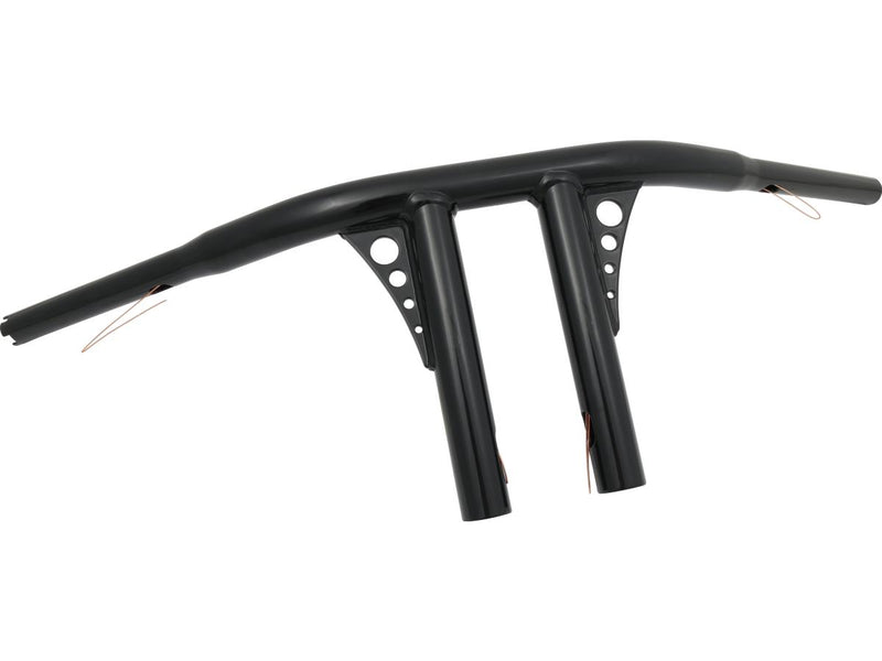 Straight-Up T-Bar Handlebar Black Powder Coated - 8 x 1-1/4 Inch