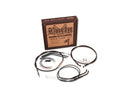 Apehanger Cable Kit Black Vinyl Non-ABS Single Disc 16 Inch For 04-06 Sportster