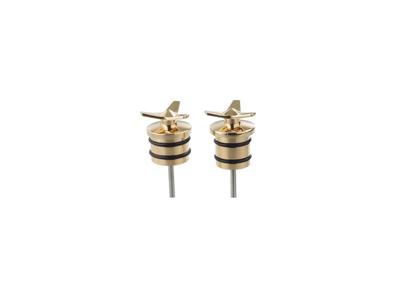 Spinner Oil Tank Plug Brass Polished For 84-99 Softail