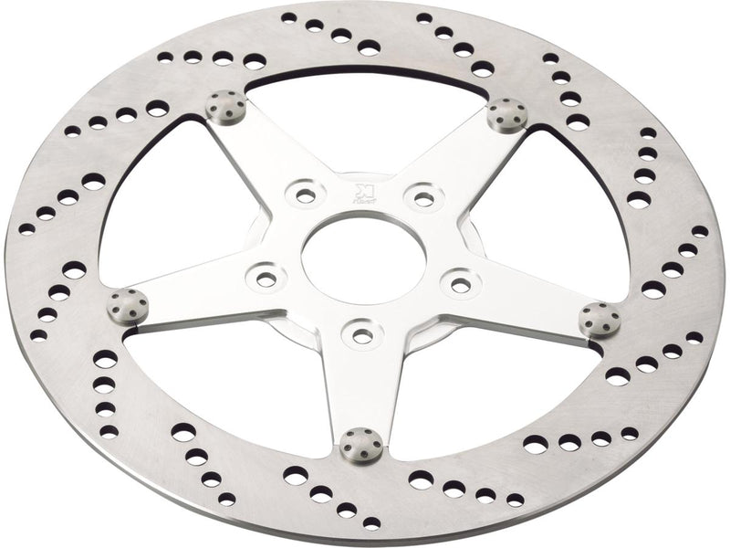 Drilled Left Brake Rotor 8.5" Aluminium Stainless Steel For 86-99 Sportster