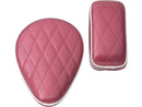 Small Spring Diamond Solo Seat White Piping Red Metalflake White Vinyl
