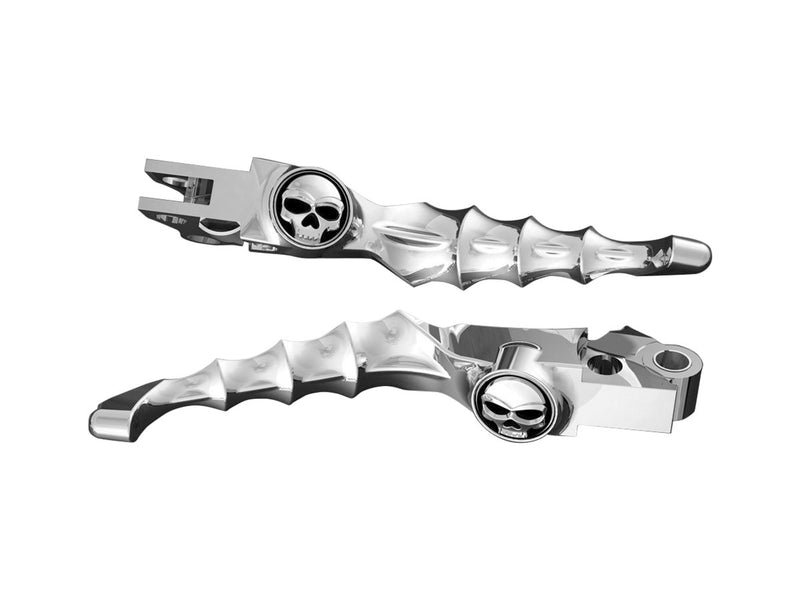 Zombie Hand Control Levers Chrome Cable Clutch For 96-03 Sportster