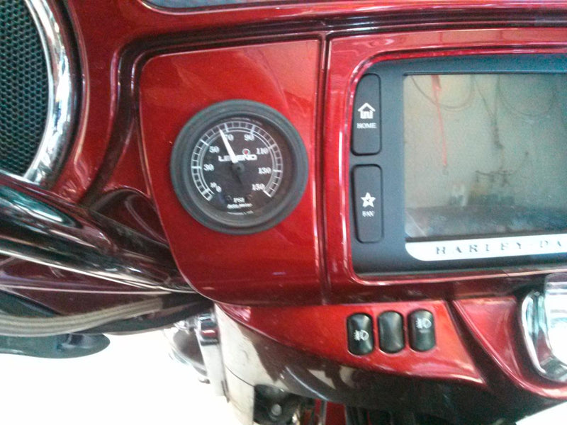 Fairing Mounted PSI Gauge Air Pressure Gauge Black Face
