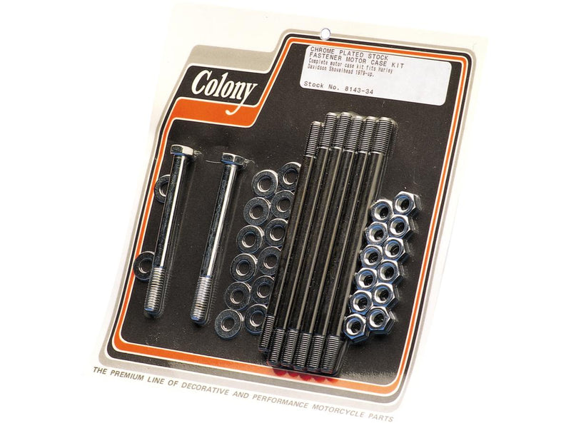 Motor Case Hardware Kit Chrome For 96-98 Dyna