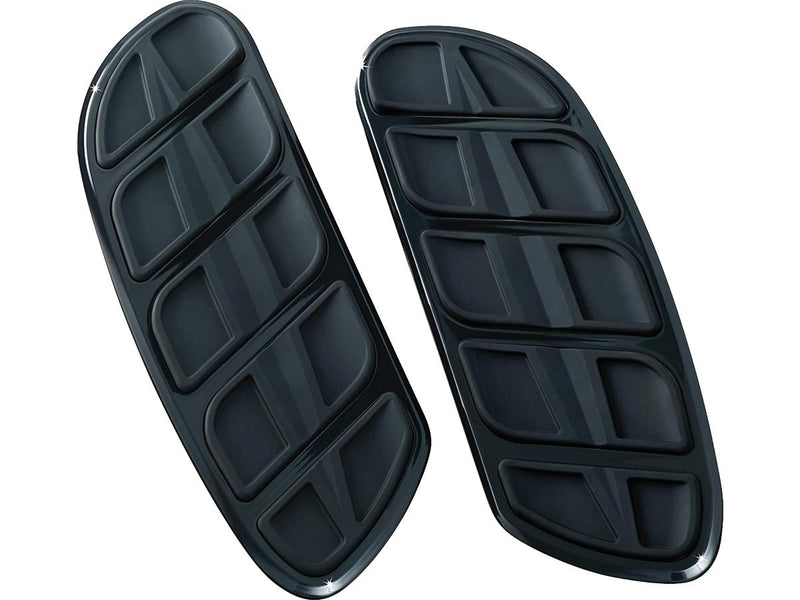 Kinetic Floorboard Inserts For H-D Swept Wing Driver Boards Gloss Black