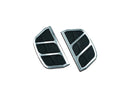 Kinetic Floorboard Inserts For H-D D-Shaped Passenger Boards Chrome