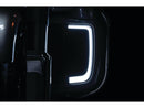 LED Tracer Fairing Lower Grills Black Satin White LED