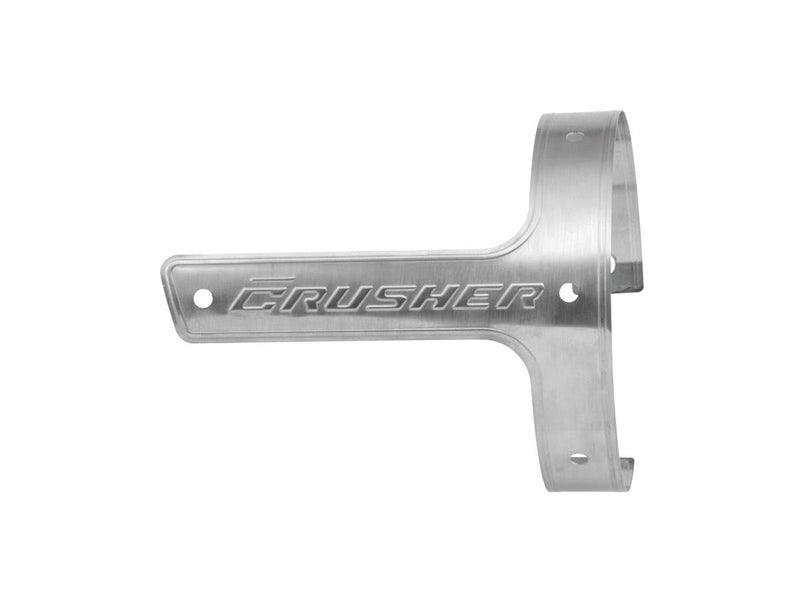 Exhaust Replacement Logo Band Left Silver Satin - 4 Inch