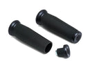 Thresher Open Ends Grips With Bar Mounted End Caps Black Satin - 7/8 Inch
