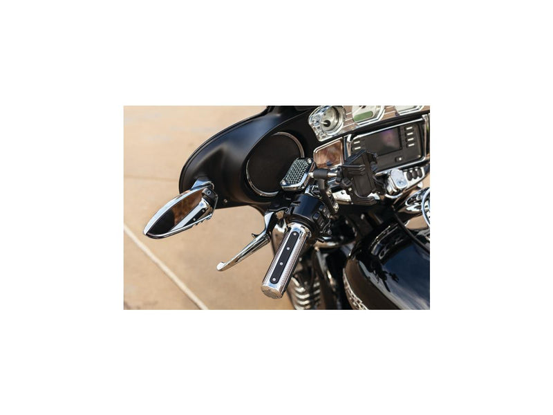 Heavy Industry Grips Chrome Throttle By Wire - 1 Inch