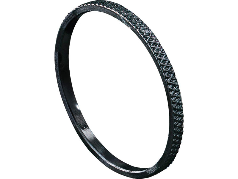 Knurled Accent Rings Black