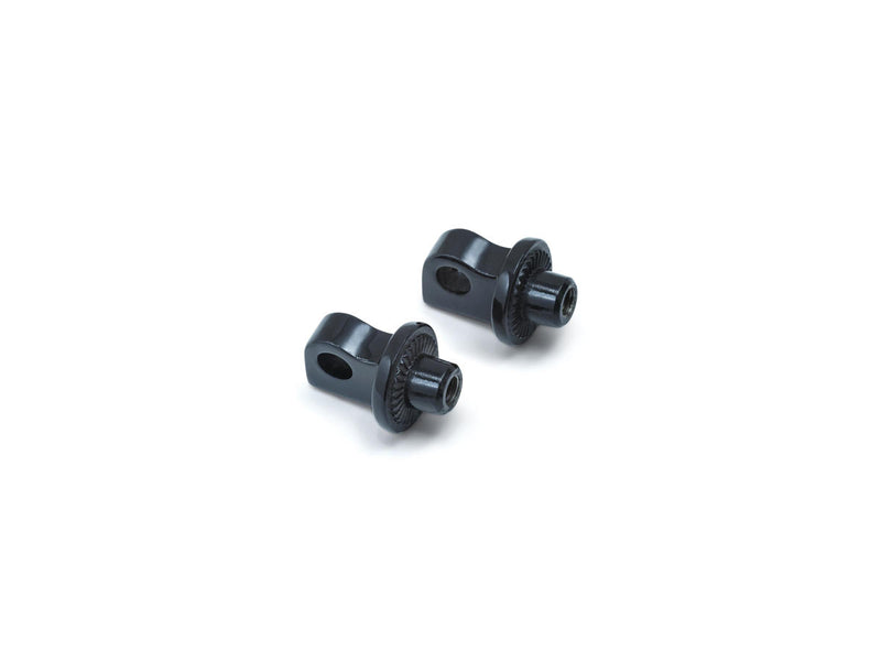 Splined Peg Adapters Gloss Black For 86-20 Sportster