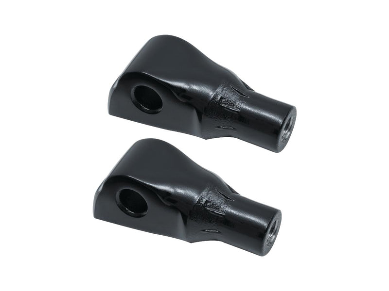 Tapered Male Mount Passenger Peg Adapters Gloss Black