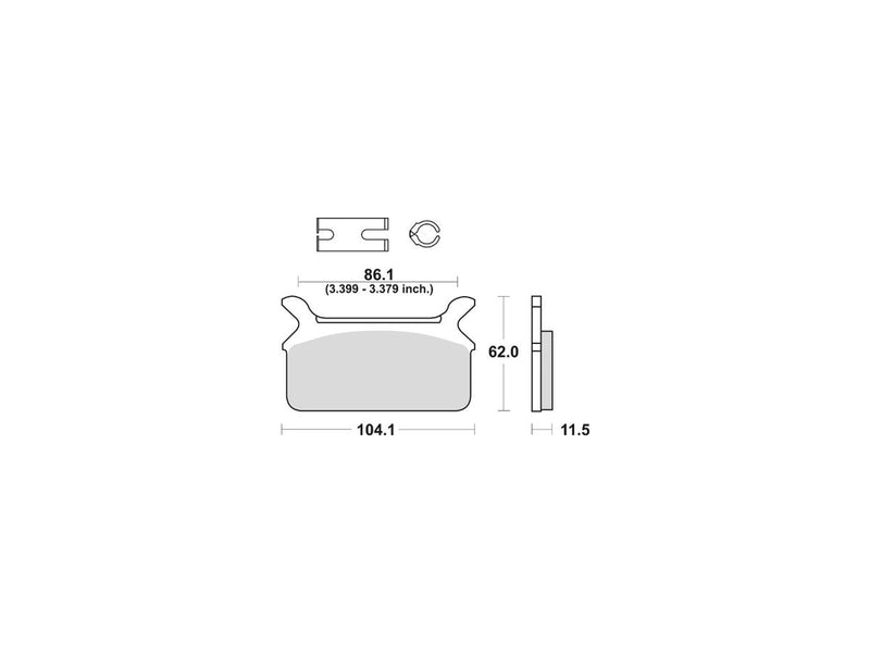 Organic Replacement Rear Brake Pads For 86-99 Touring