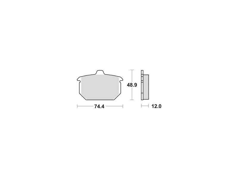 Organic Replacement Rear Brake Pads For 82-87 Sportster