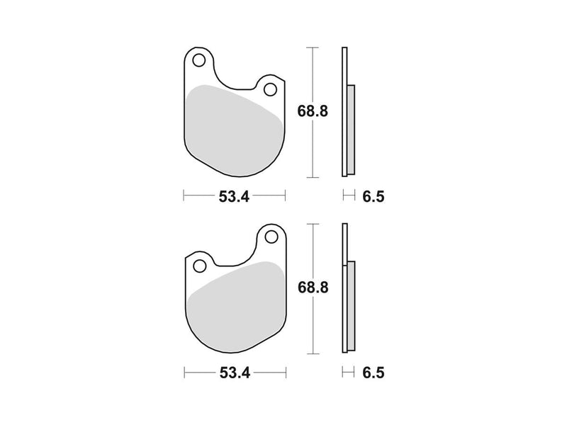 Organic Replacement Front Brake Pads For 78-83 Sportster