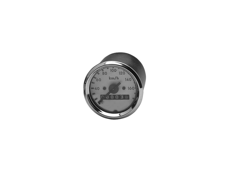 Mechanical Basic Speedometer 220 Km/h White Ratio: 2:1 Chrome - 48mm