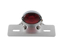 Micro Cateye Taillight With License Plate Bracket With License Plate Bracket Chrome Dual Filament