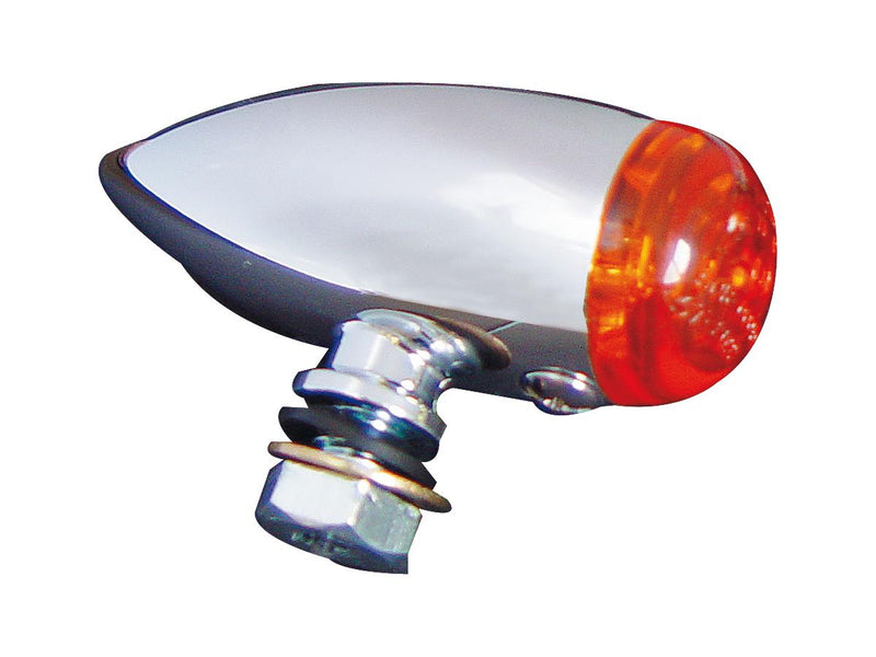 Micro Bullet Turn Signal Chrome Amber Halogen