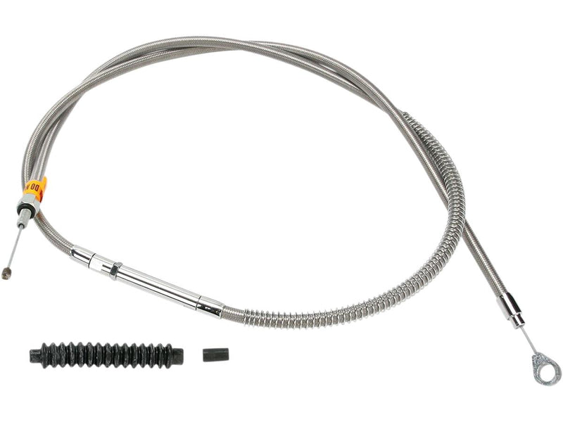 Stainless Braided Clutch Cable +14 Inch Stainless Steel Clear Coated 67.8 Inch