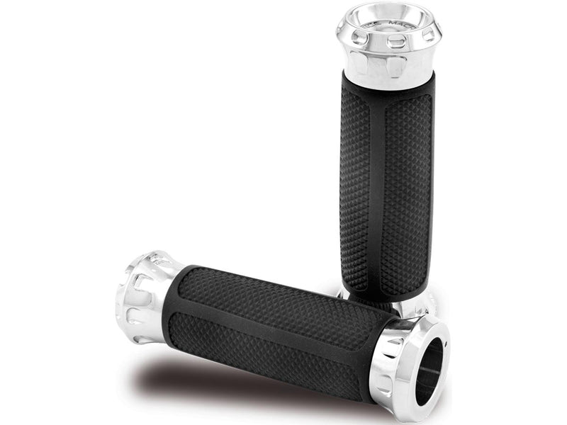 Overdrive Grips Chrome Throttle By Wire - 1 Inch