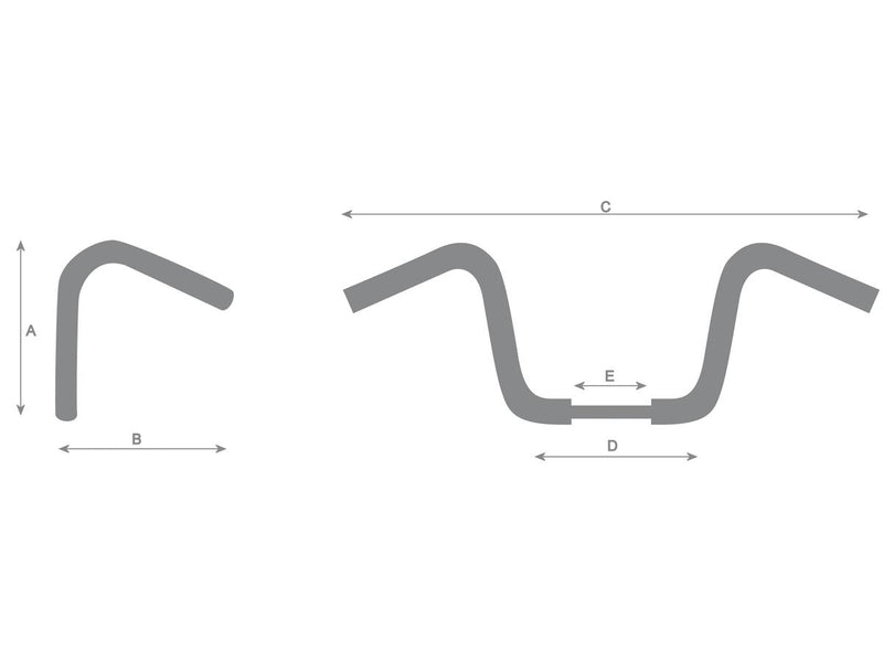 Bad Hawk Handlebar Black Powder Coated - 7 x 1 Inch