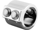 Switch Housing Kit Handle Bar Dual Button Billet Aluminum Chrome - 1 Inch