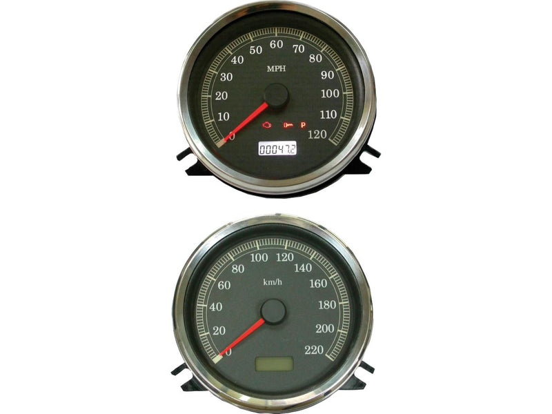 OE-Style Speedometer Scale: 220 Km/H Black / Black 114.3mm