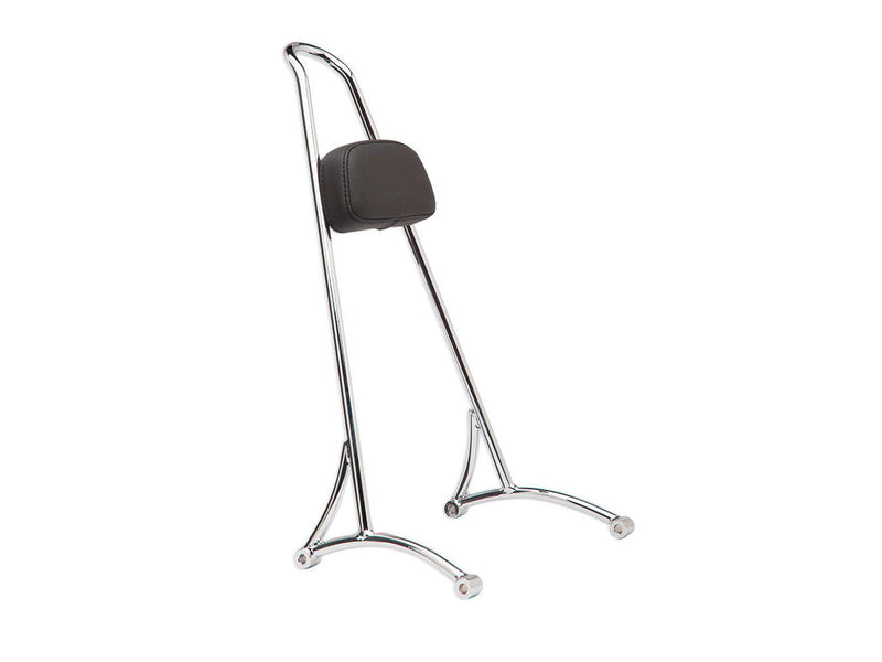 Tall Sissy Bar With Pad Chrome 8.25 x 12.5 x 24.75 Inch For 04-20 Sportster