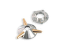 Vintage Spinner Axle Cover Aluminium Polished Brass Polished For 99-17 Dyna