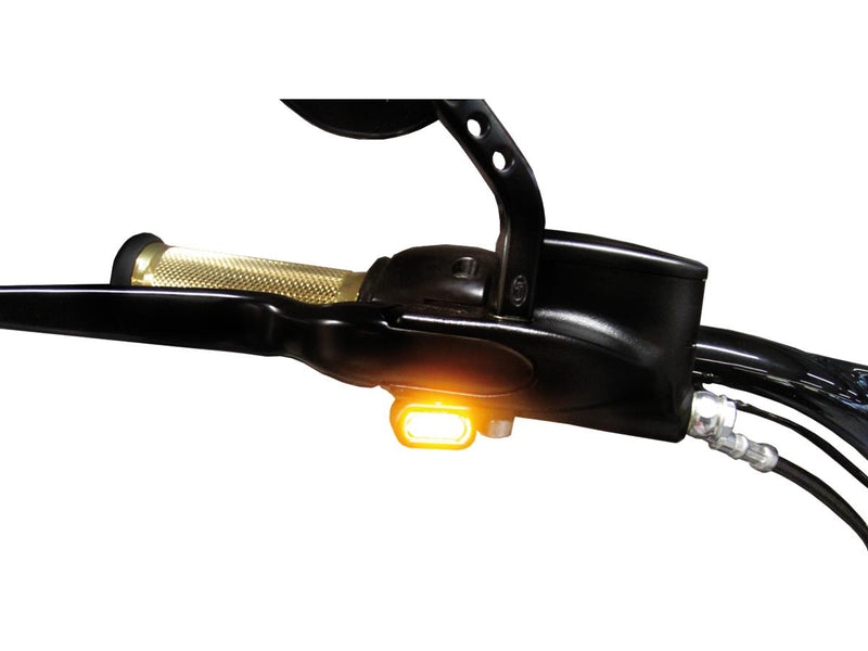 Stripe LED Blinker Black Powder Coated Light Smoke LED For 14-20 Sportster