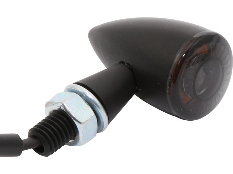 Apollo Bullet LED Turn Signal Black Anodized Smoke LED