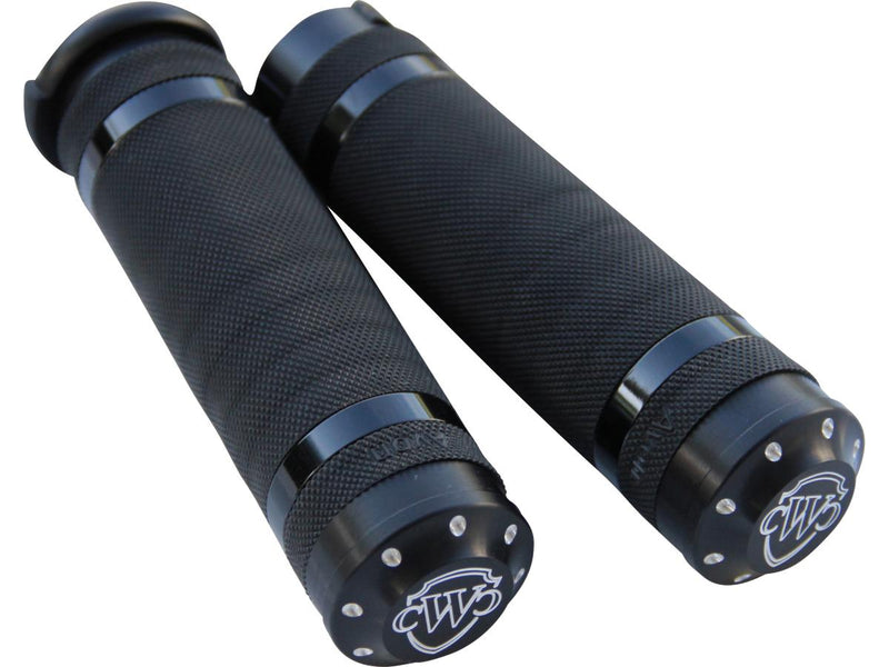 Logo Grips Black Powder Coated 1" Throttle Cables