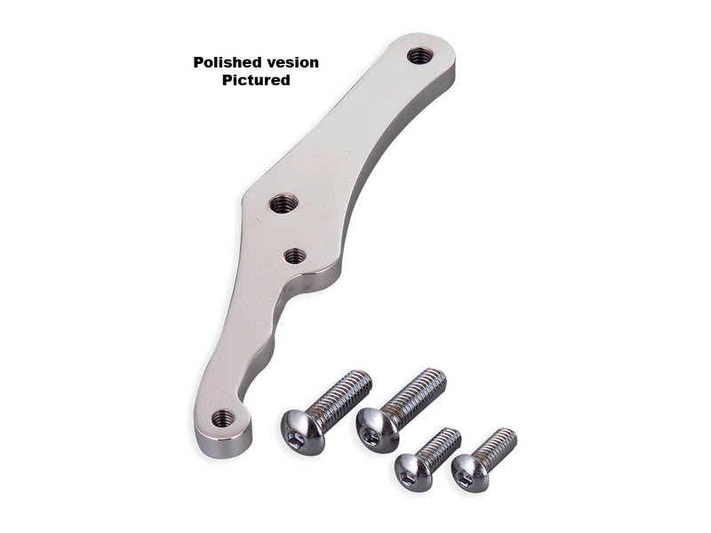 4 Piston Front Bracket For 11.5 Inch Left & Right Rotor Black For 00-20 Sportster