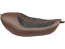 Fred Kodlin Signature Series Solo Seat Black / Dark Brown Alcantara Leather For 10-20 Sportster