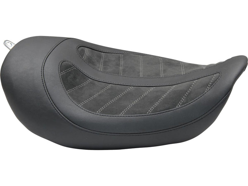 Fred Kodlin Signature Series Solo Seat Black Alcantara Leather For 06-17 Dyna