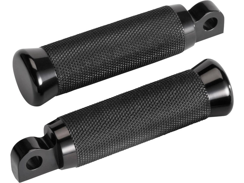 Knurled Sportster 48 & 72 Foot Pegs For Sportster 48 & 72 Black Anodized Knurled