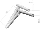 Handlebar Polished Reduced Reach 30mm 220mm Height 895mm Width