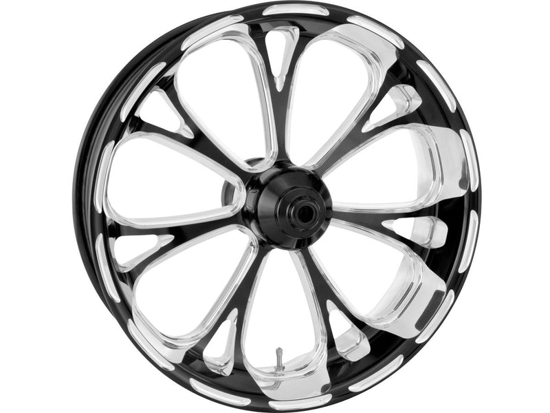 Virtue Non-ABS Single Flange Front Wheel Contrast Platinum Cut For 08-17 Dyna - 21 X 3.5