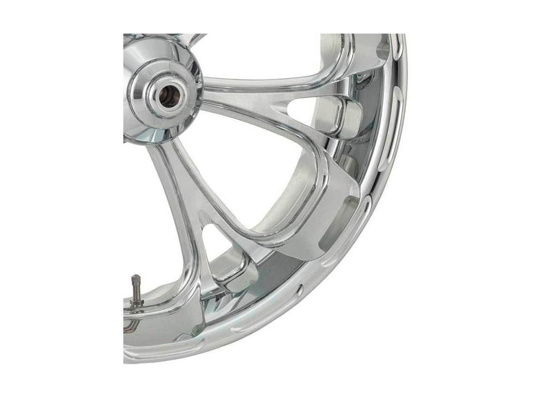 Virtue Non-ABS Single Flange Front Wheel Chrome For 08-17 Dyna - 21 X 3.5