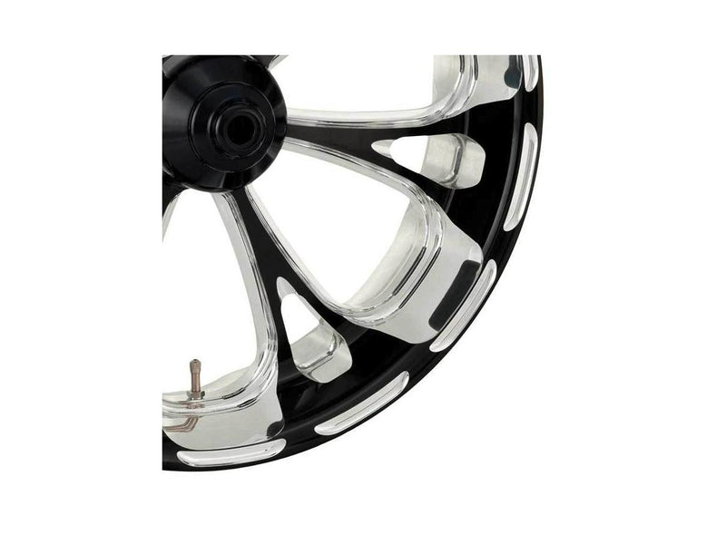 Virtue ABS Single Flange Front Wheel Contrast Platinum Cut For 16-17 FLSTFBS - 21 X 3.5