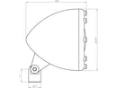 Headlight Aluminium Polished H4 - 4 Inch