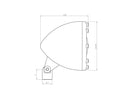 Headlight Aluminium Polished H4 Brass Bezel - 4 Inch